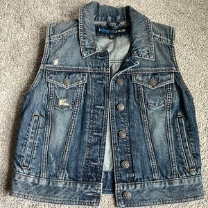 Express Cropped Jean Vest